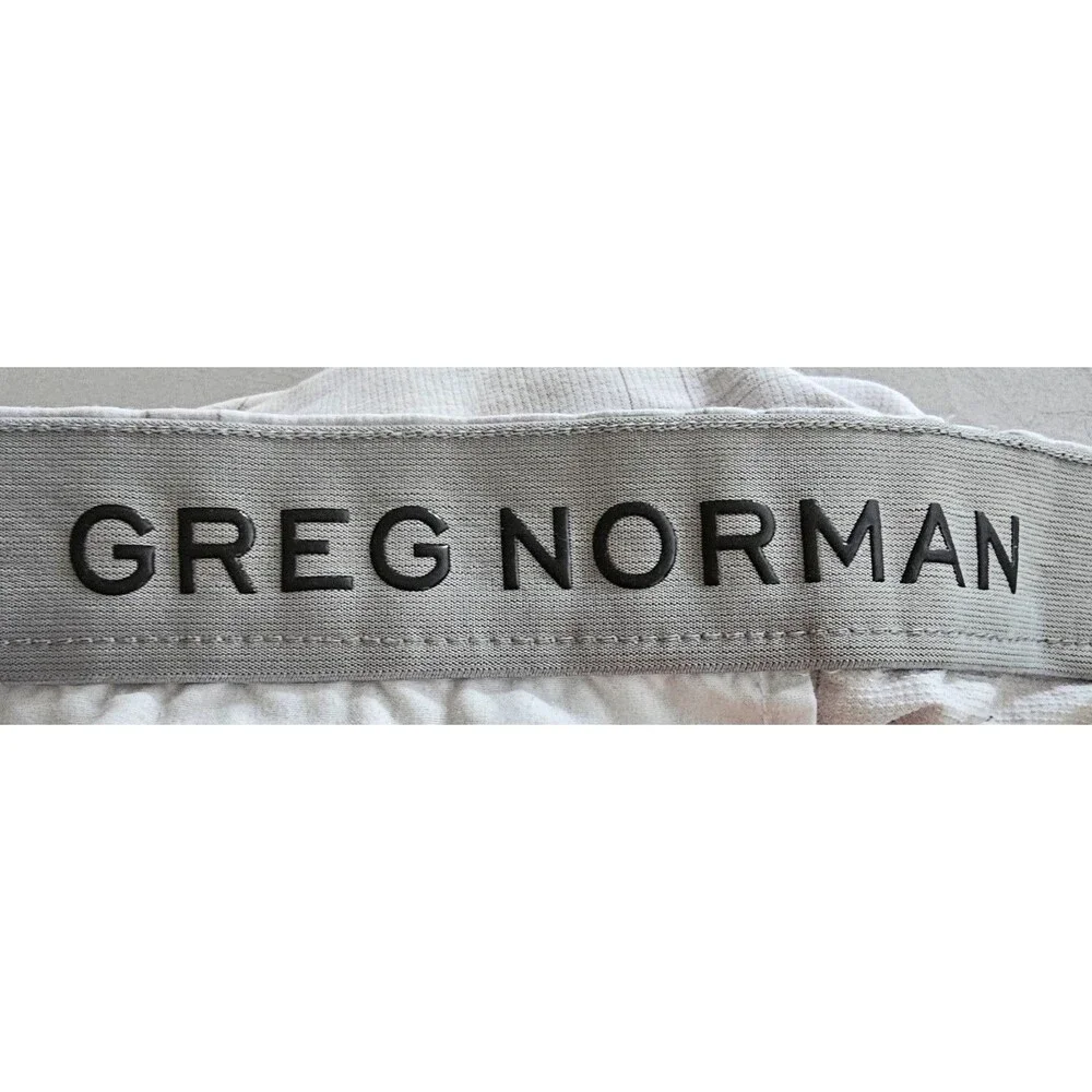 Greg Norman Men’s 44 Stretch Shorts White Plaid Cargo Golf Casual Lightweight